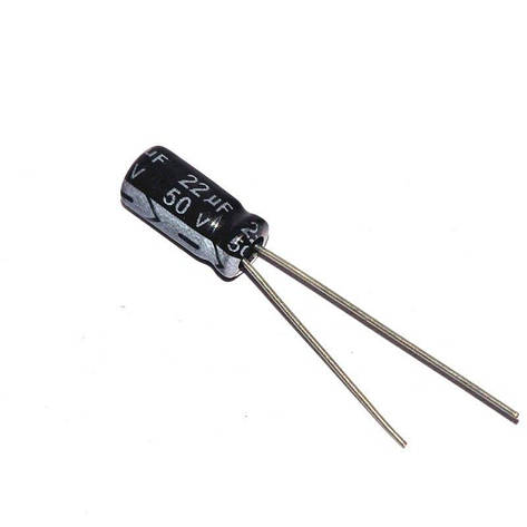 Конденсатор 22Мкф 50в 22uf 50v 5*11, фото 1