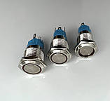 Кнопки з фіксацією 16 мм 12-24 В, червоний LED, 5pin, фото 3