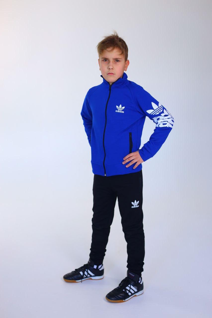 Дитячий спортивний костюм для хлопчиків і дівчат Adidas весняний осінній адідас синій