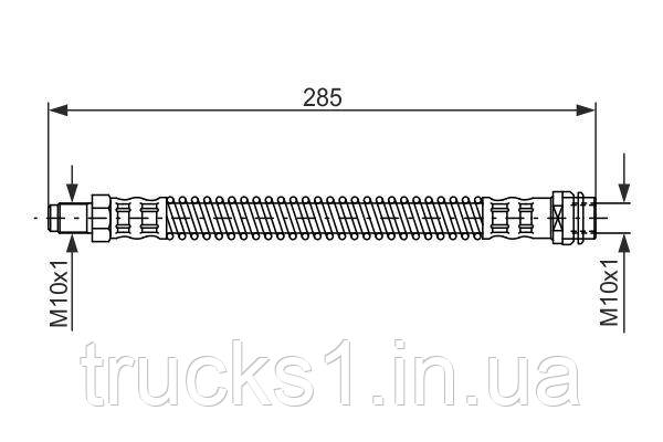 Шланг гальмівний (задній) MB E- class (W211) 02-09 1 987 476 841 (BOSCH), фото 1