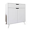 Комод у вітальню з білими ніжками М-ЗОН Борн 750 Німфеа Альба (білий) (MZN-031043), фото 2
