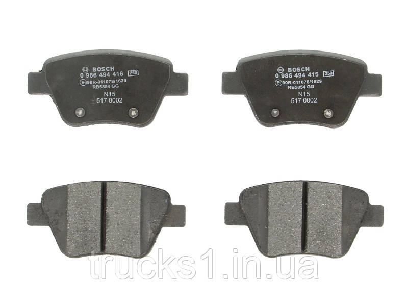 Колодки гальмівні (задні) Audi A3/Skoda Octavia/SuperB/Yeti/VW Caddy/Touran/Golf/Passat B7/B8 04- 0 986 494, фото 1