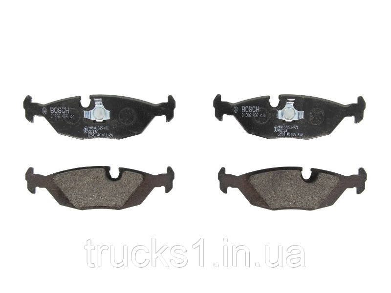 Колодки гальмівні (задні) BMW 3 (E30) 82-94/5 (E28) 81-87/6 (E24) 77-89 M10/M20/M21/M30/M40 0 986 466 751, фото 1