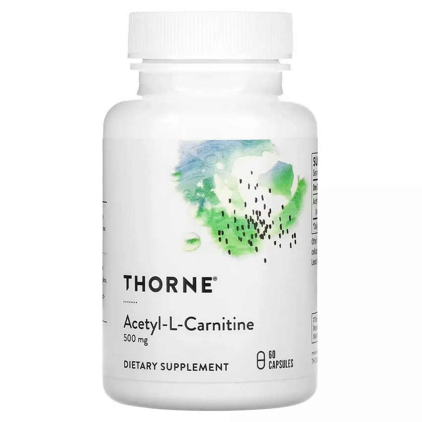 Ацетил-L-карнітин, Carnityl, Thorne Research, 60 капсул