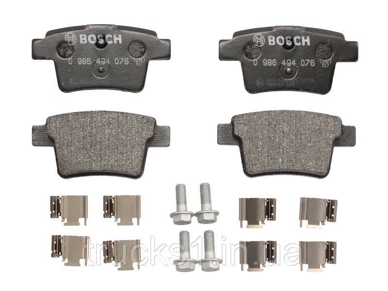 Колодки гальмівні (задні) Ford Mondeo III 00-09/Jaguar X-Type 01-09 0 986 494 076 (BOSCH), фото 1