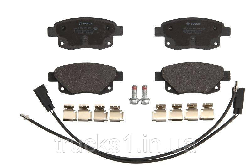 Колодки гальмівні (задні) Ford Transit V347 06-14 (+датчики) (з аксесуарами) 0 986 494 614 (BOSCH), фото 1