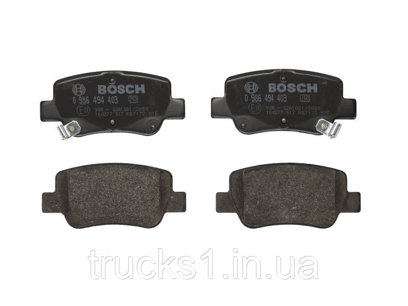 Колодки гальмівні (задні) Toyota Avensis 08-18 0 986 494 403 (BOSCH), фото 1