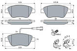 Колодки гальмівні (передні) Fiat Doblo/Citroen Nemo/Peugeot Bipper 08- (Bosch)  + датчик 0 986 494 113 (BOSCH), фото 6