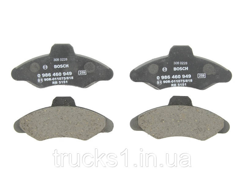 Колодки гальмівні (передні) Ford Escort V/VI 90-00/Orion III 90-93 0 986 460 949 (BOSCH), фото 1