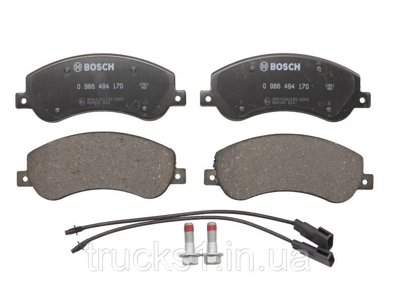 Колодки гальмівні (передні) Ford Transit 2.2-2.4TDCi 06-14 (з датчиками) 0 986 494 170 (BOSCH), фото 1