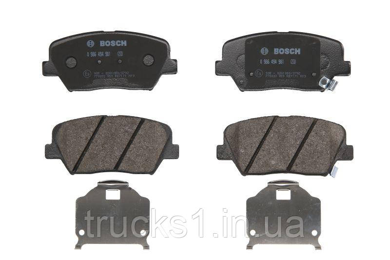 Колодки гальмівні (передні) Hyundai Elantra 10-/ i30 11-/ Kia Ceed 12- 0 986 494 981 (BOSCH), фото 1