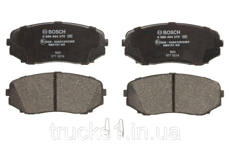 Колодки гальмівні (передні) Mazda CX-7 06-14/CX-9/Ford USA Edge 06-/Mitsubishi L200/Pajero Sport 14 0 986 494, фото 1