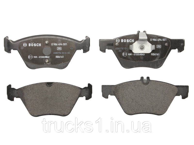 Колодки гальмівні (передні) MB E-class (W210) 95-02 (Teves) 0 986 494 001 (BOSCH), фото 1