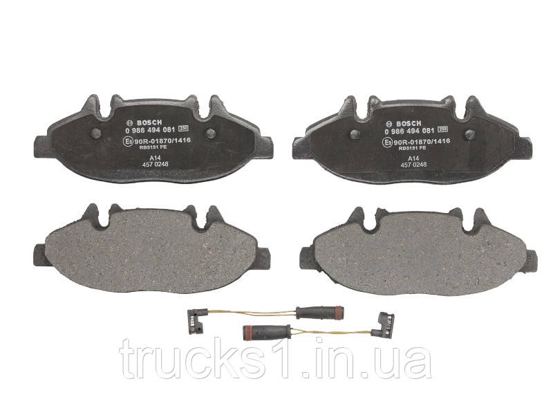 Колодки гальмівні (передні) MB Vito (W639) 03- 0 986 494 081 (BOSCH), фото 1