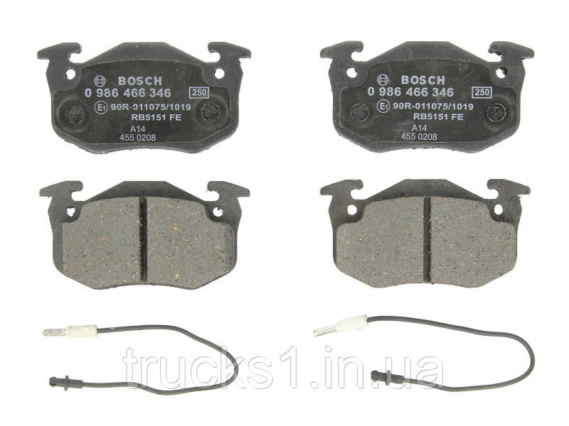 Колодки гальмівні (передні) Renault Twingo 96-07 0 986 466 346 (BOSCH), фото 1