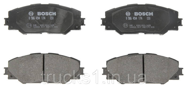 Колодки гальмівні (передні) Toyota RAV4 2.0-3.5/Prius 1.8 05- 0 986 494 174 (BOSCH), фото 1