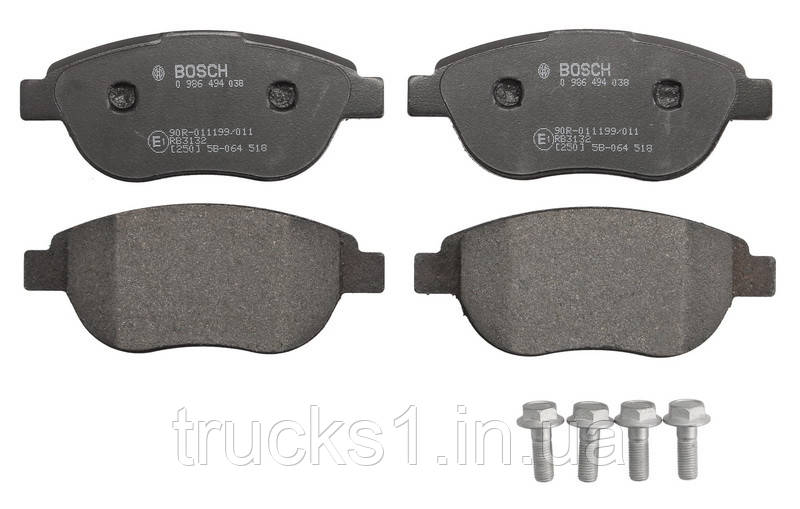 Комплект гальмівних колодок (дискових) (передніх) Citroen Berlingo 00-11/C4 1.6 THP/VTi 04-/Peugeot 207/307, фото 1