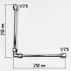 Гнучка підводка хромована 40см (20+20) бумеранг XL мідна d10мм 1/2"ВВ FLEXY CHROME, фото 4