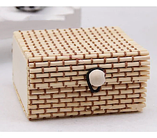 Скринька з натурального бамбука (8.5*8.5*Н4.5). Індонезія.  Акція! Подарункове та сувенірне паковання