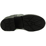 Черевики чорні жіночі із замком шкіряні всередині байка на товстій підошві Mida 220215(1) розмір 36, фото 9