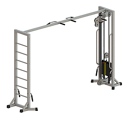 Реабілітаційний силовий тренажер SiverSport (регульований блок, шведська стінка, 60х60 мм) MTB-1+ Reg40