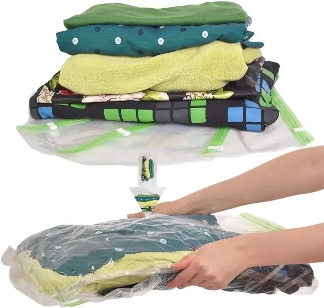 Вакуумний пакет Vacuum Bag для зберігання одягу 80x110 см Прозорі