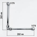 Гнучка підводка хромована 50см (25+25) бумеранг XL мідна d10мм 1/2"ВВ  FLEXY CHROME, фото 4