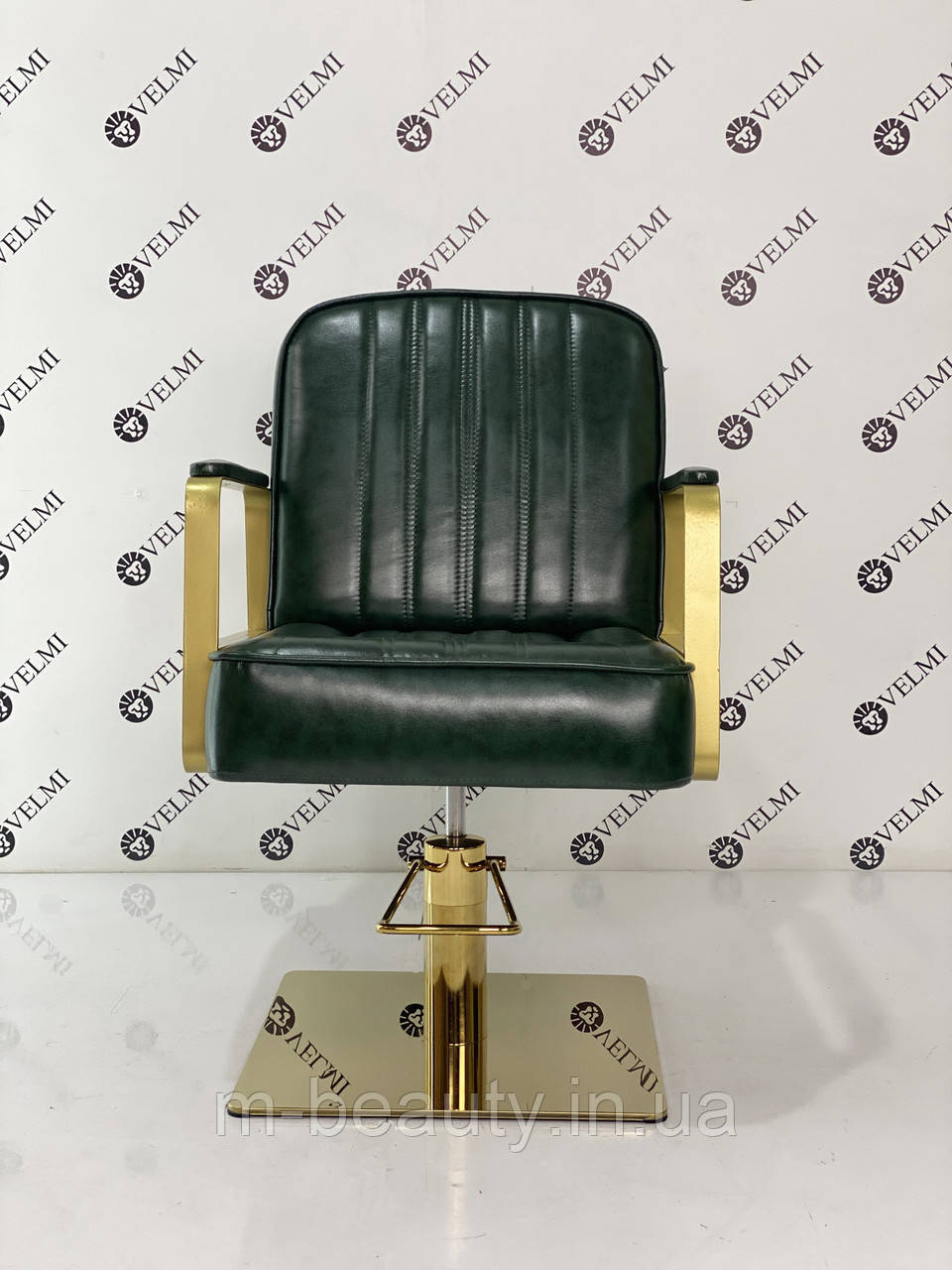 Перукарське крісло Bronx Gold крісло перукаря на базі золотого квадрата мод.VM870-G, фото 1