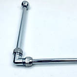 Гнучка підводка хромована 25см (10+15) бумеранг XXL мідна d10мм 1/2"ВВ FLEXY CHROME, фото 2