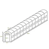 Садова теплиця, парник focus garden 4x12x2 (двійні двері) біла, фото 4