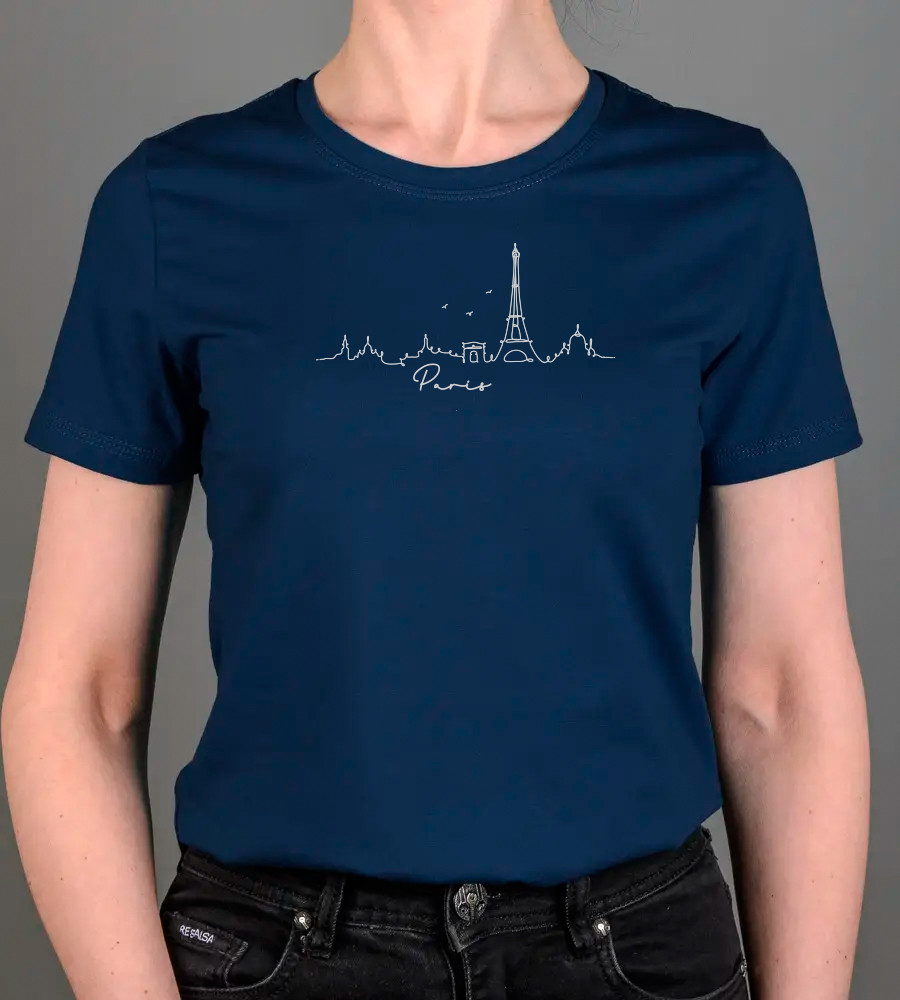Футболка жіноча Paris 2473ж (Уп.4шт M-XXL), Темно-синій