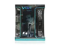 Машинка для стриження волосся 5 в 1 акумуляторна підзарядка від USB VGR V-175 40 шт 6855