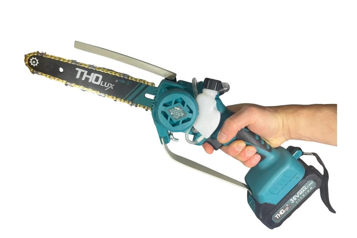 Акумуляторна мініпила THO Lux 8" M-8994B (шина 20 см + 2 ланцюги), фото 1
