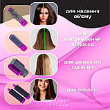 Стайлер для волосся з насадками 5в1, фен мультистайлер зі шкіряним кейсом у комплекті DC-51-Brown, фото 2