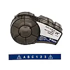 Синя вінілова стрічка 9.53мм 6.4м Brady M21-375-595-BL білий на синьому