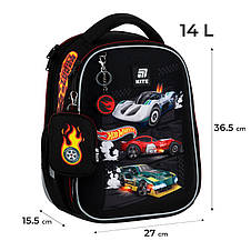 Набір Kite рюкзак + пенал + сумка для взуття SET_HW25-555S Hot Wheels, фото 3