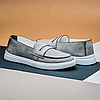 Лофери, туфлі чоловічі сірі замшеві (натуральна замша) для чоловіків на весну осінь, розміри 40-45, фото 5