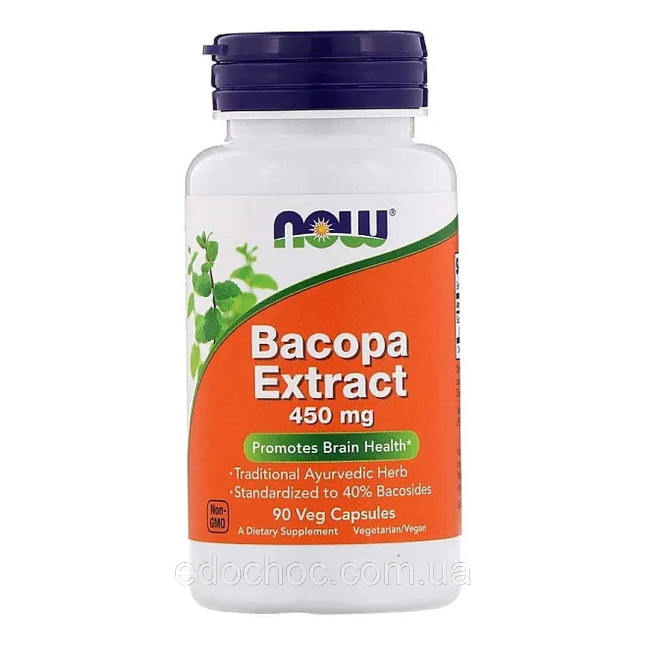 Бакопа (Extract Bacopa) 450 мг 90 капсул NOW-04588