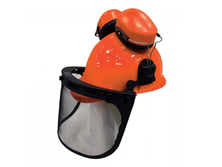 Захисний шолом RIAS 985 зі щитком та навушниками Orange (3_05993)
