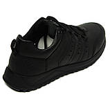 Чоловічі шкіряні кросівки чорного кольору весна-осінь на шнурівці Mida 112015(3) розмір 40, фото 7