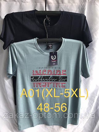 Футболка чоловіча норма гуртом (XL-5XL) Китай А01-132592, фото 1