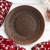 Тарілка 21см Колос із червоної глини