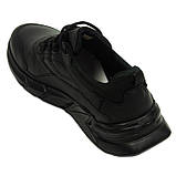 Чоловічі шкіряні кросівки чорного кольору весна-осінь на шнурівці Mida 112218(26) розмір 40, фото 5