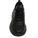 Чоловічі шкіряні кросівки чорного кольору весна-осінь на шнурівці Mida 112218(26) розмір 40, фото 3