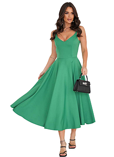 Трендова коктейльна сукня міді зеленого кольору - твій ідеальний лук для вечірки