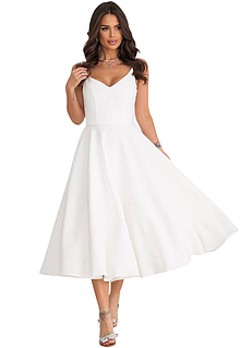 Трендова коктейльна сукня міді молочного кольору - твій ідеальний лук для вечірки