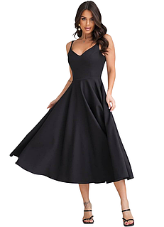 Трендова коктейльна сукня міді чорного кольору - твій ідеальний лук для вечірки