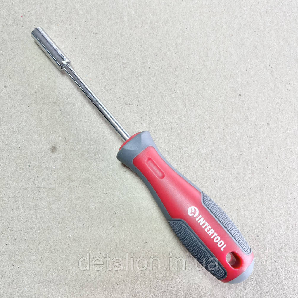 Викрутка з магнітним тримачем для насадок 1/4", 100 мм, Cr-V INTERTOOL VT-3300, фото 1