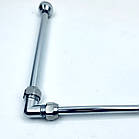 Гнучка підводка хромована 25см (10+15) бумеранг XXL мідна d10мм 1/2"ВВ  FLEXY CHROME, фото 3