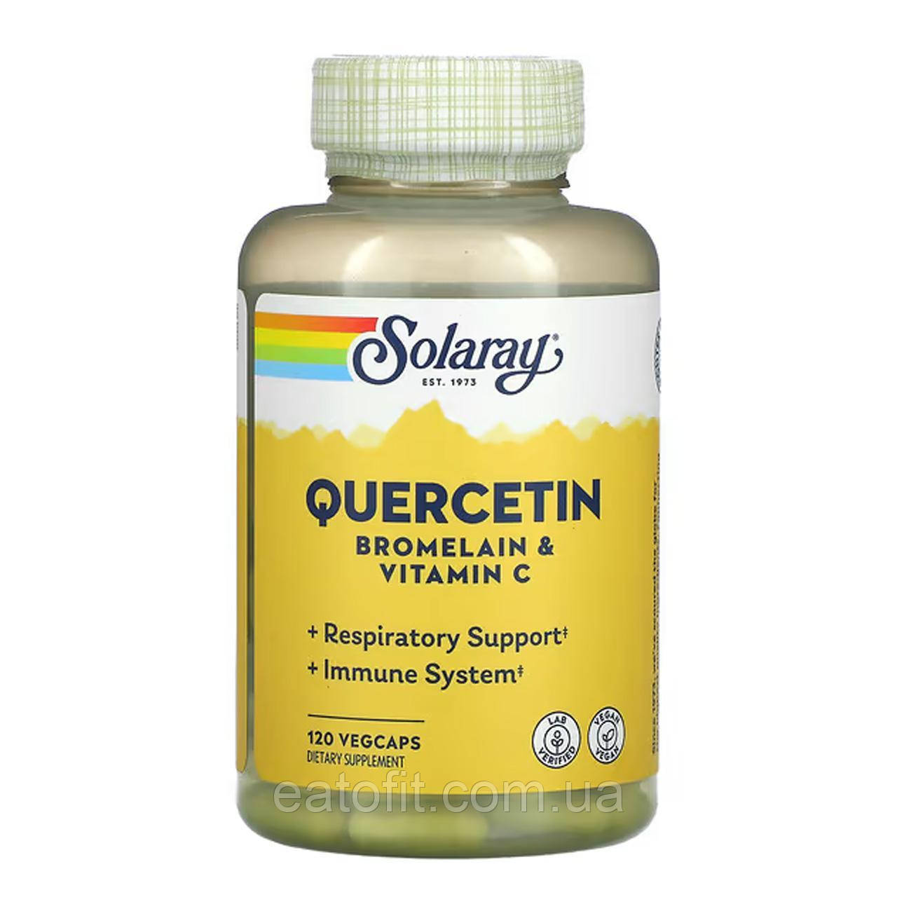 Кверцетин бромелайн і вітамін С (Quercetin) 120 капсул SOR-04467